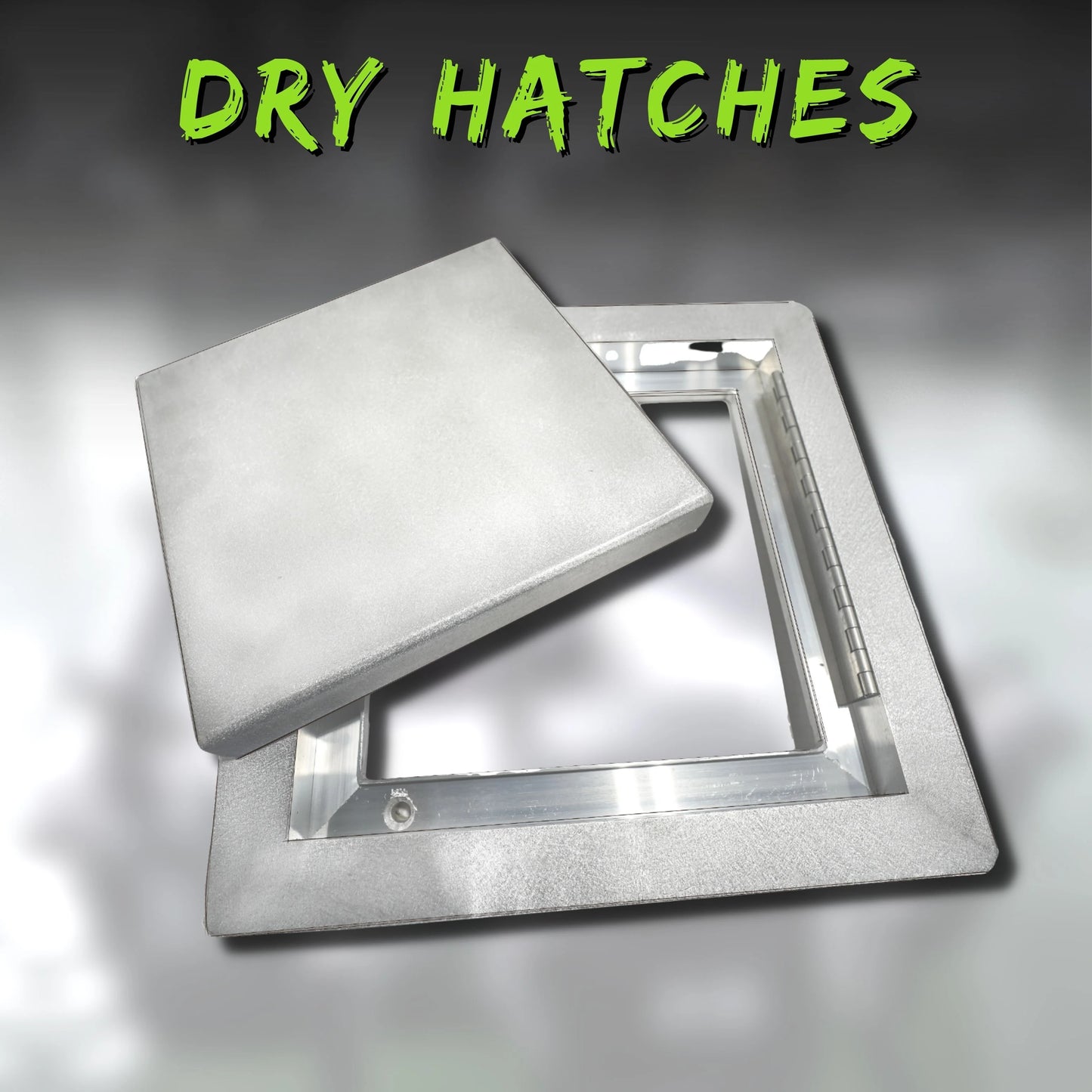 DROP-IN DRY HATCH LIDS - PRE-BUILT- Long Side Hinge Only