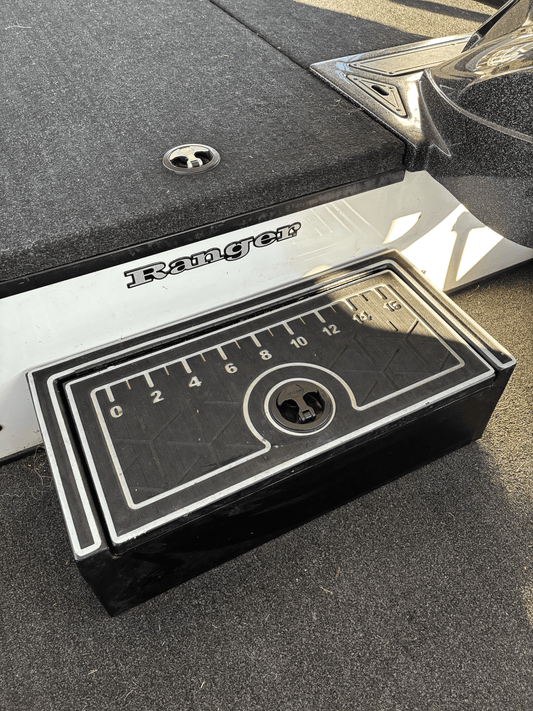 Custom Step Box With Dry Hatch and Turf/Ruler