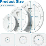 4” 6” 8”Boat Hatch,Deck Plates for Boats,Round Non Slip Inspection Hatch,Detachable Screw On Cover, Suitable for Ships, RV, Outdoor Facilities,ABS Plastic