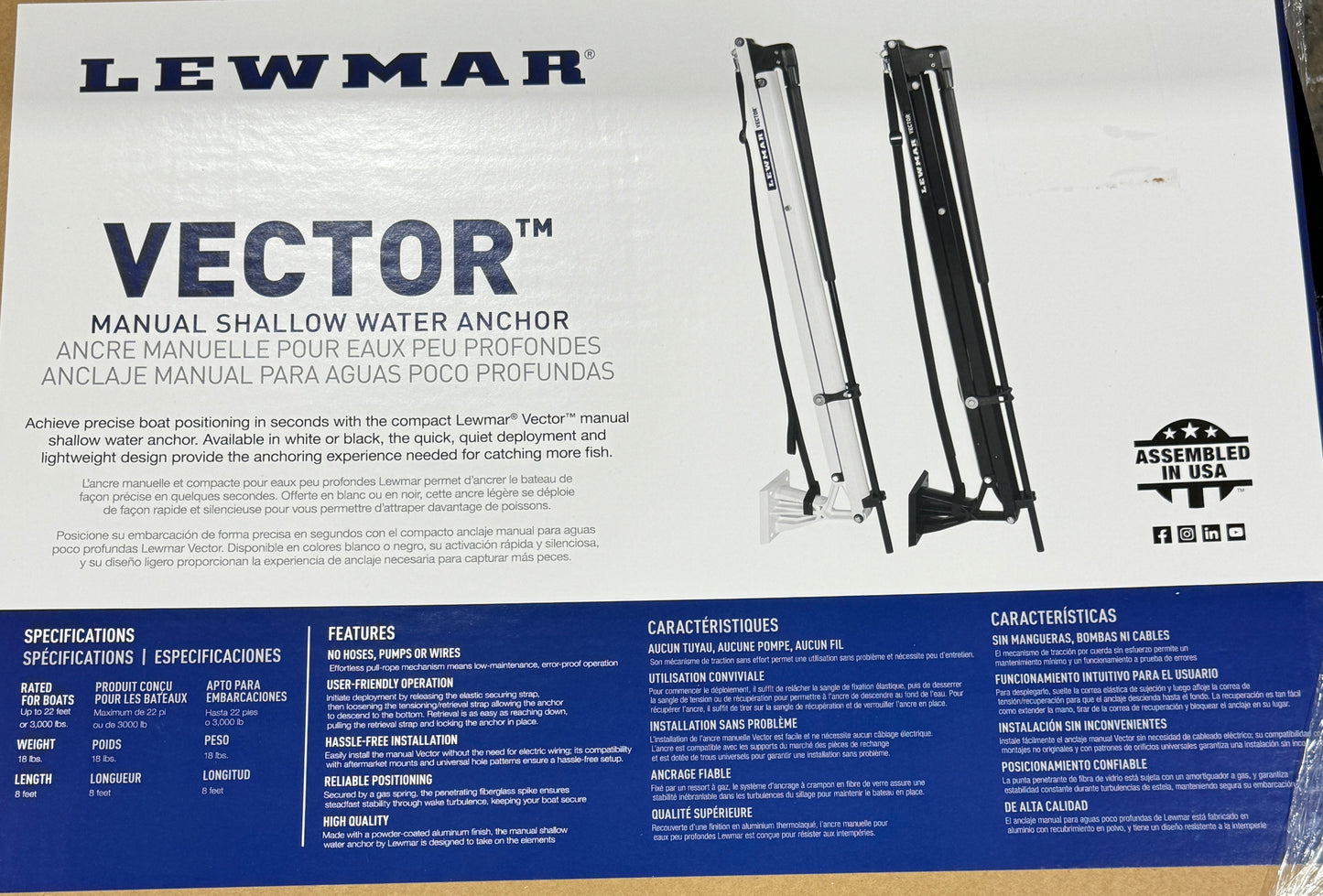 LEWMAR VECTOR Manual Shallow Water Anchor