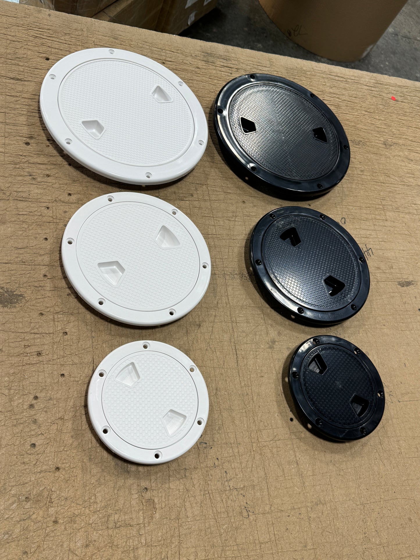 4” 6” 8”Boat Hatch,Deck Plates for Boats,Round Non Slip Inspection Hatch,Detachable Screw On Cover, Suitable for Ships, RV, Outdoor Facilities,ABS Plastic