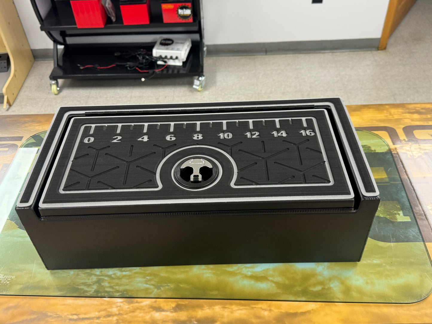 Custom Step Box With Dry Hatch and Turf/Ruler